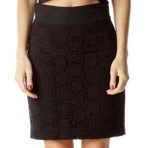 3.1 Phillip Lim Lace Mini Skirt Women’s Size 6 Black Textured Floral